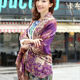 Paisley Pattern All Season Scarf Shawl Wrap with Tassel for Women