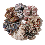 Fashion Flannel Plaid Style Hair Scrunchies