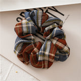 Fashion Flannel Plaid Style Hair Scrunchies