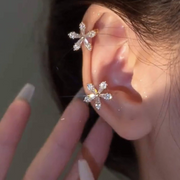 Dainty Zircon Flower Gold Ear Cuff