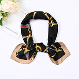 Chain Print Silky Bandana Scarf for Women, 70*70cm