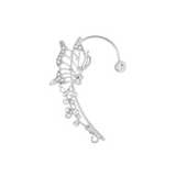 Fairycore Butterfly Decor Silver Elf Ear Wrap