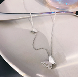 Butterfly Charm Chain Necklace Stainless Steel
