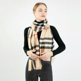 Classic British Plaid & Cotton Scarf Wrap for Women