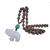 Ethnic Style Natural Stone Long Wooden Beads Necklace