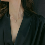 Butterfly Charm Chain Necklace Stainless Steel