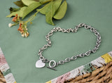 Bracelet chain with heart(love you more) plated