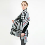 Classic British Plaid & Cotton Scarf Wrap for Women