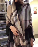 Classic British Versatile Plaid Scarf Wrap For Women