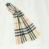 Classic British Plaid & Cotton Scarf Wrap for Women