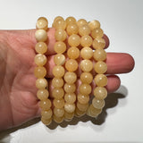 Honey Calcite Stretchy String Bracelet, 8mm