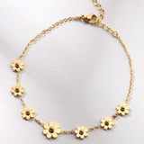 Gold Elegant Sunflowers Anklets for Women