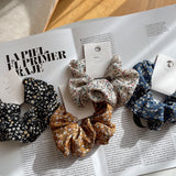 Chiffon Small Floral Print Hair Scrunchie 4 PCS Set for Women