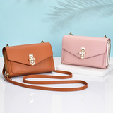 Cellphone Wallet Double Zipper Purse with Pearl Buckle for Women