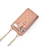 Cellphone Purse Small Crossbody Rhombus Leather Chain Bag for Women