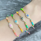 Devil's Eye Bohemian Color Adjustable Enameled Bracelet