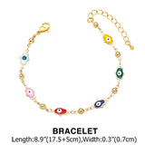 Color Drip Oil Hand Eye Adjustable Bracelet