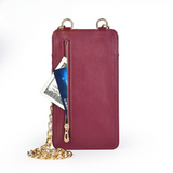 Cellphone Purse Small Crossbody Rhombus Leather Chain Bag for Women