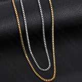 Box Chain Necklace Stainless Steel