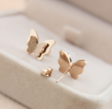Butterfly Scrub Stud Earrings, Personalized & Versatile Earrings