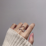 Silver Heart Ring Adjustable #B-034
