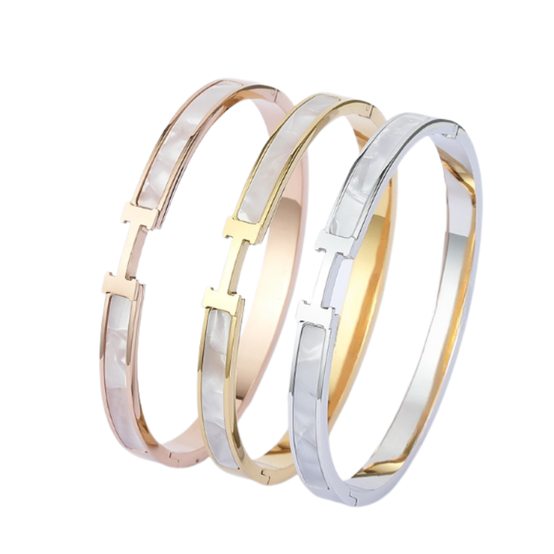 Nail Bracelet Gold Plated Stainless Steel bracelet for Women with gift box  - Walmart.com
