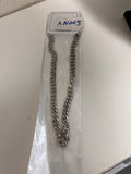 Cuban Chunky Chain Necklace Stainless Steel Silver#B-002