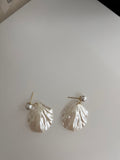 Mother of Pearl Shell Style Dangle Hook Earrings #B-044