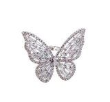 Butterfly Style & Diamond Ring, Index Finger Ring For Female