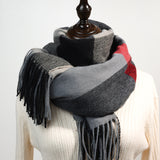 Classic British Plaid  Cashmere Feel Winter Scarf Wrap Super Soft for Women