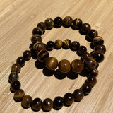 Tigers Eye Bead Stretchy String Bracelet